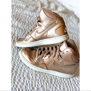 ༺ Rose Gold Nike Air Force 1 ༻